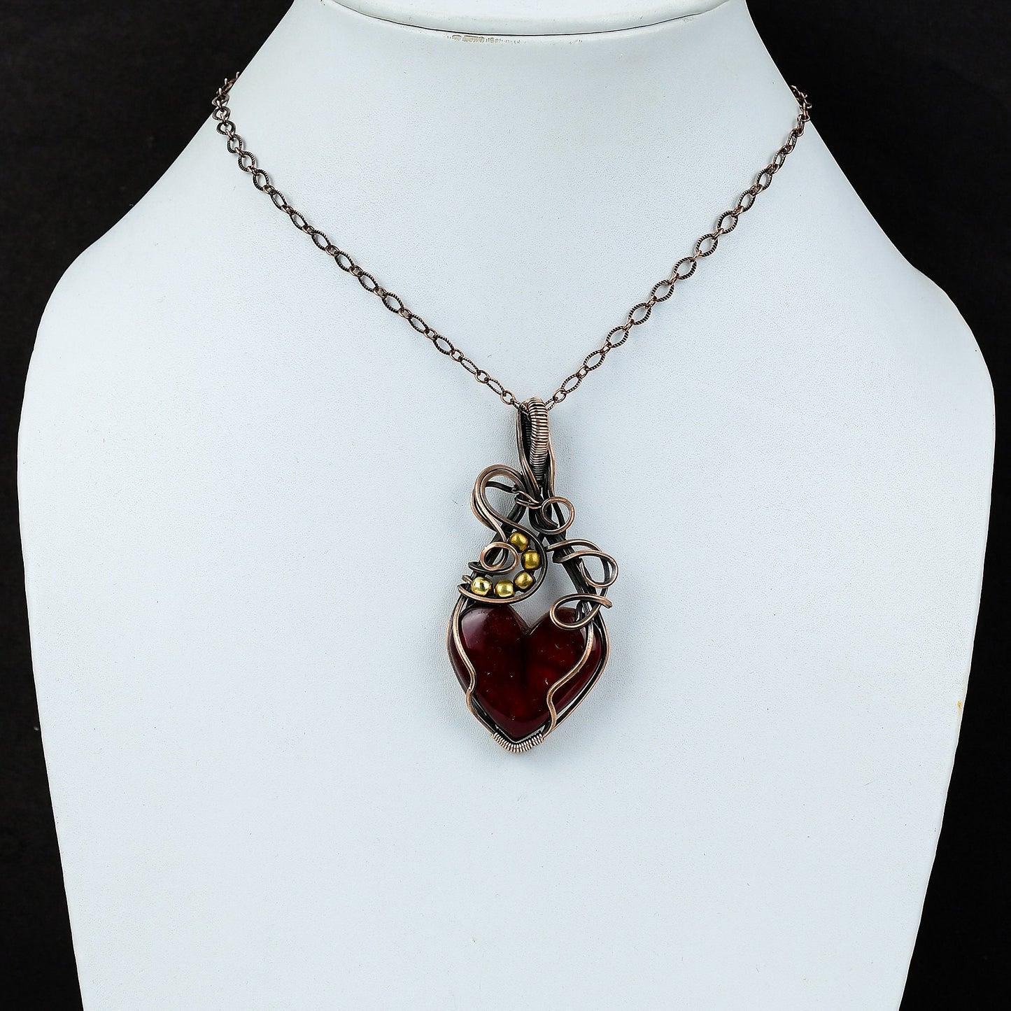 Red Fire Labradorite Gemstone Pendant
