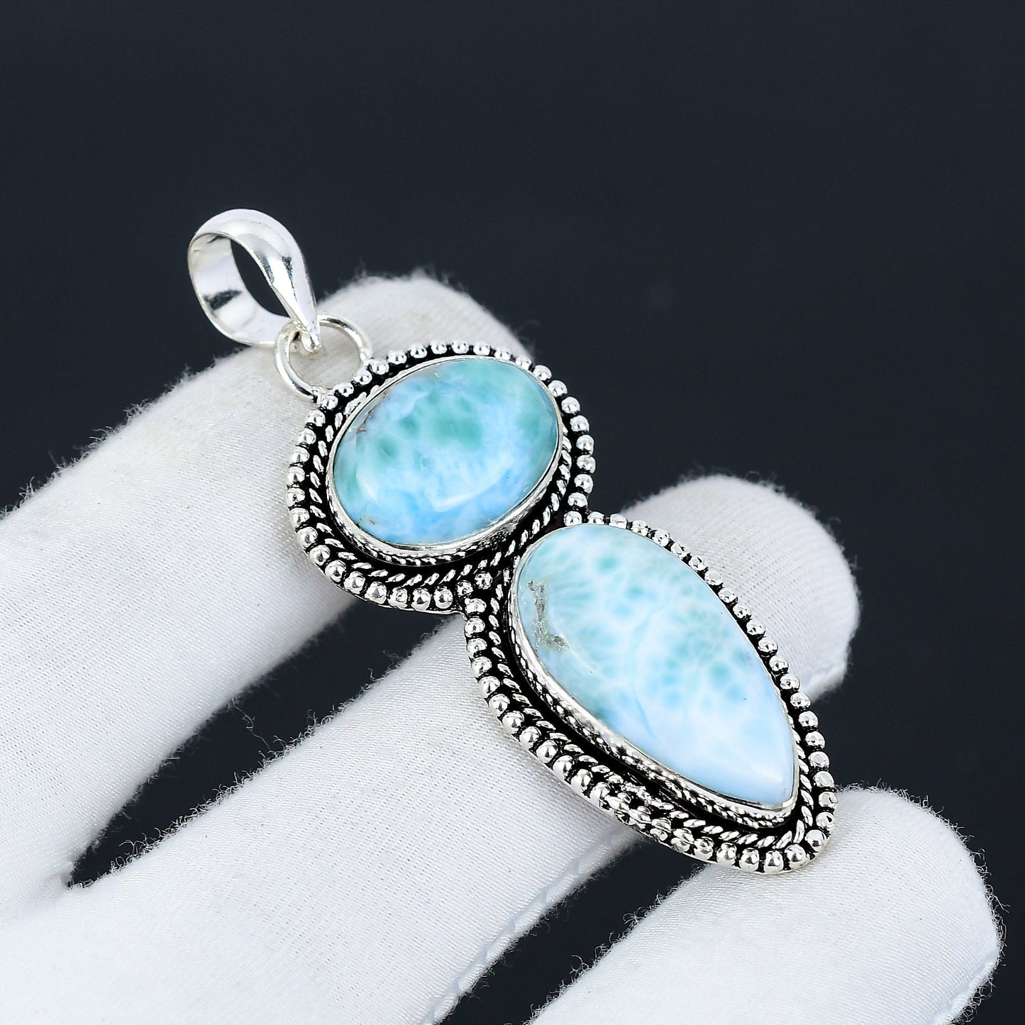 Blue Larimar Gemstone Pendant
