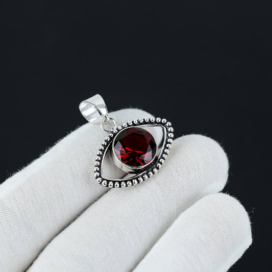 Red Garnet Gemstone Pendant