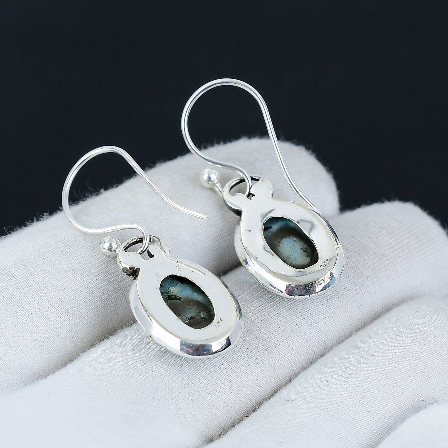 Blue Larimar Gemstone Earrings