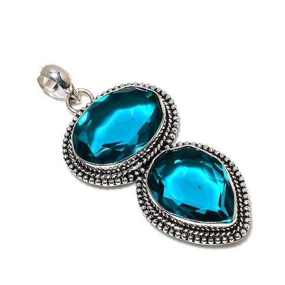 Blue Indicolite Gemstone Pendant