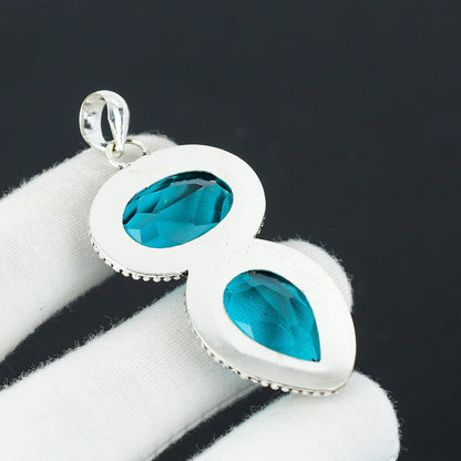 Blue Indicolite Gemstone Pendant