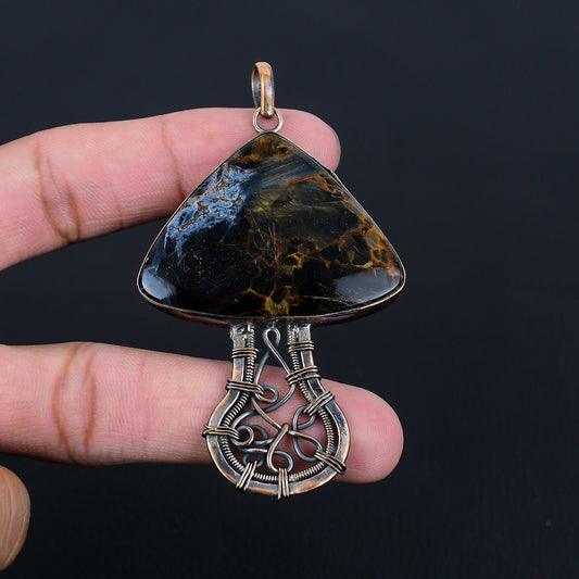 Blue Pietersite Gemstone Pendant