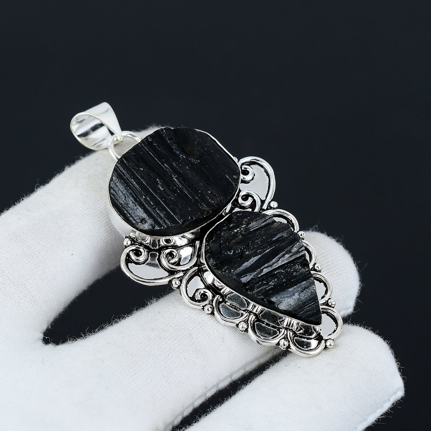 Black Tourmaline Gemstone Pendant