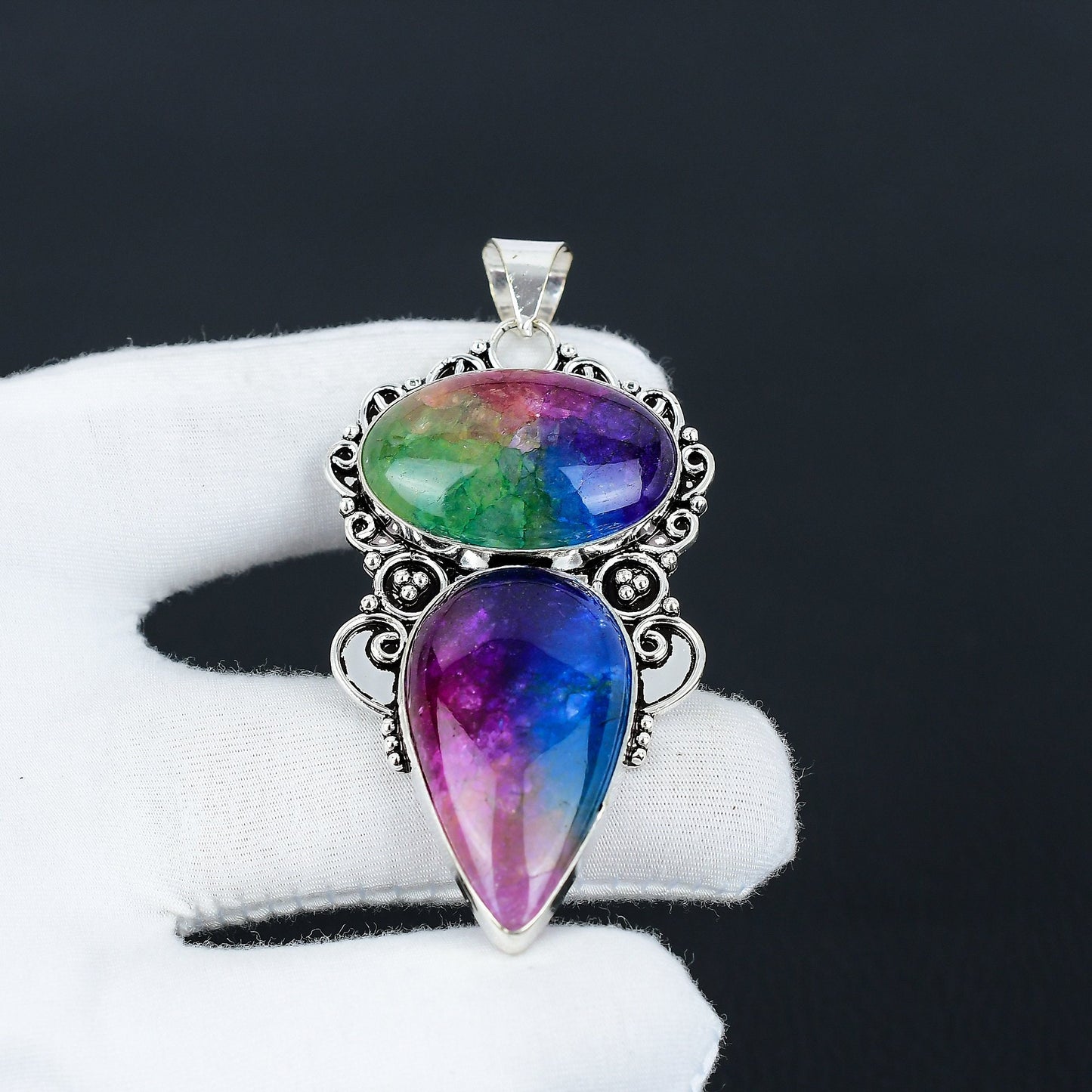 Rainbow Solar Quartz Gemstone Pendant