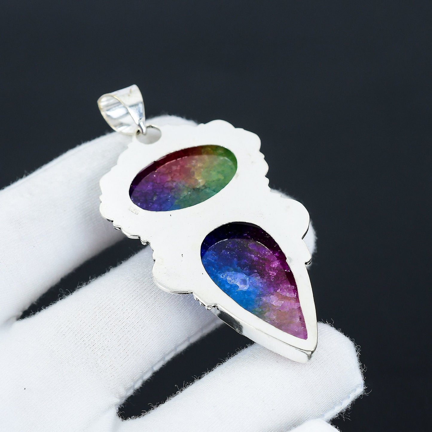 Rainbow Solar Quartz Gemstone Pendant