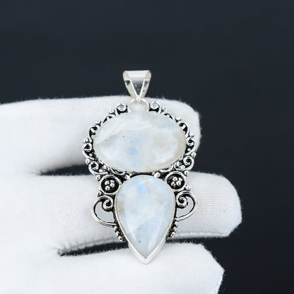 Rainbow Moonstone Gemstone Pendant