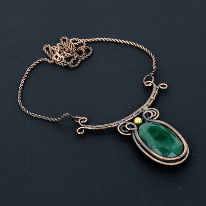 Green Emerald Gemstone Pendant