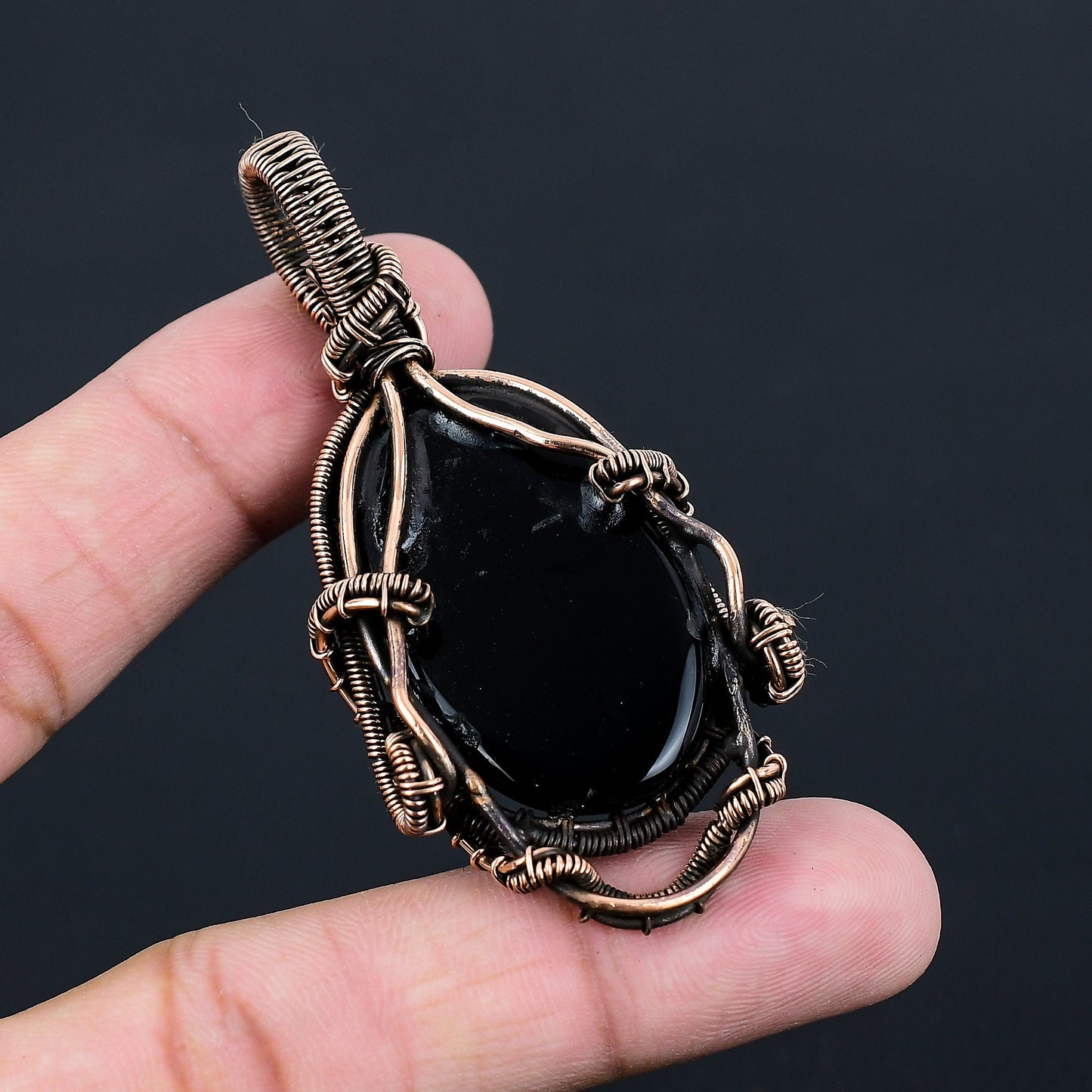 Black Onyx Gemstone Pendant