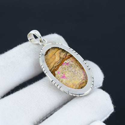 Brown Picture Jasper Gemstone Pendant