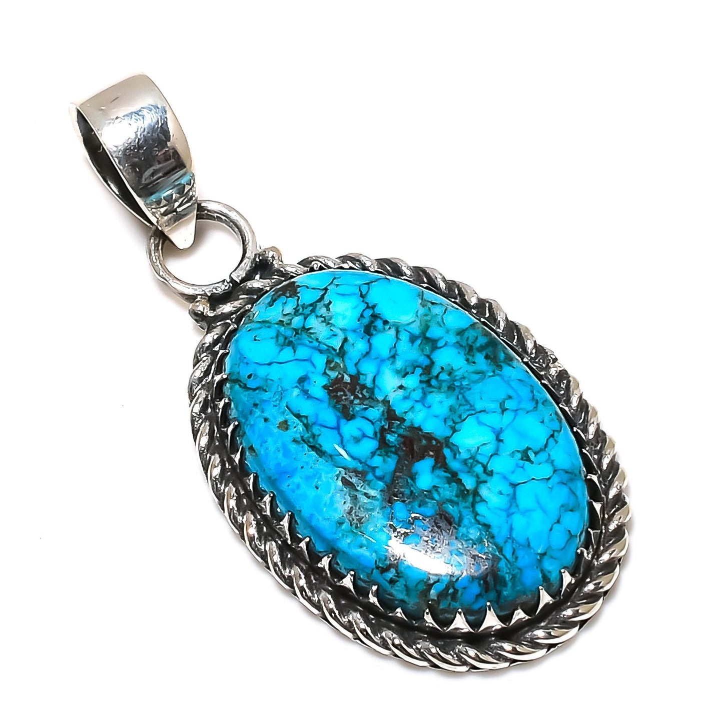 Turquoise Gemstone Sterling Silver Pendant