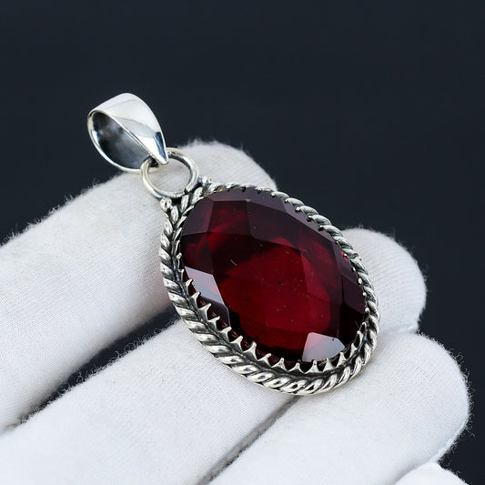 Red Garnet Gemstone Pendant