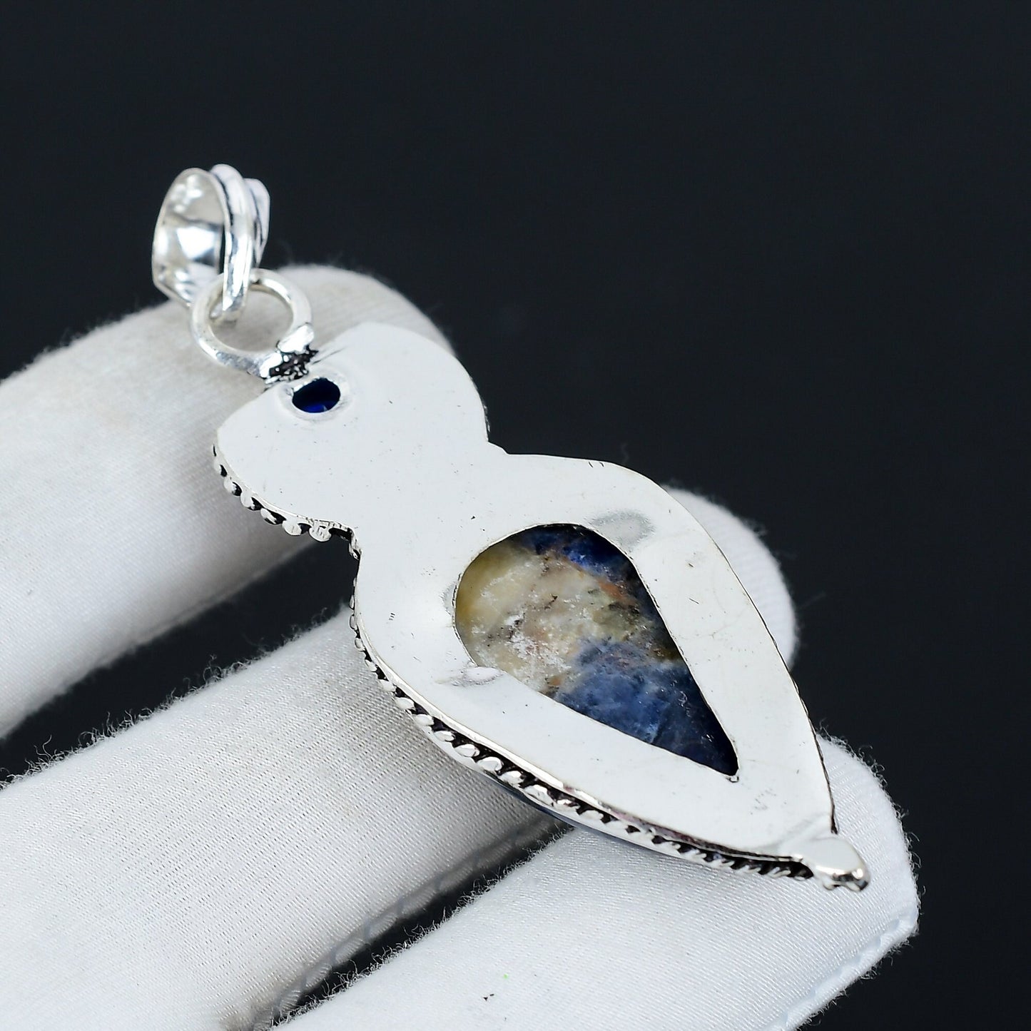 Blue Sodalite & London Blue Topaz Pendant