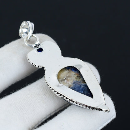Blue Sodalite & London Blue Topaz Pendant