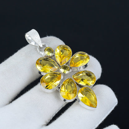 Yellow Citrine Gemstone Pendant