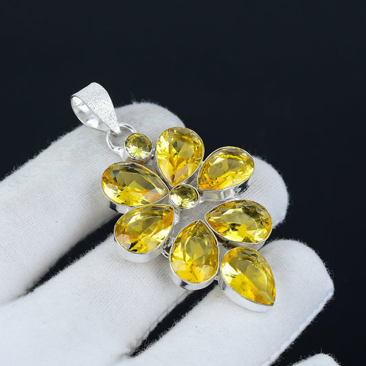 Yellow Citrine Gemstone Pendant