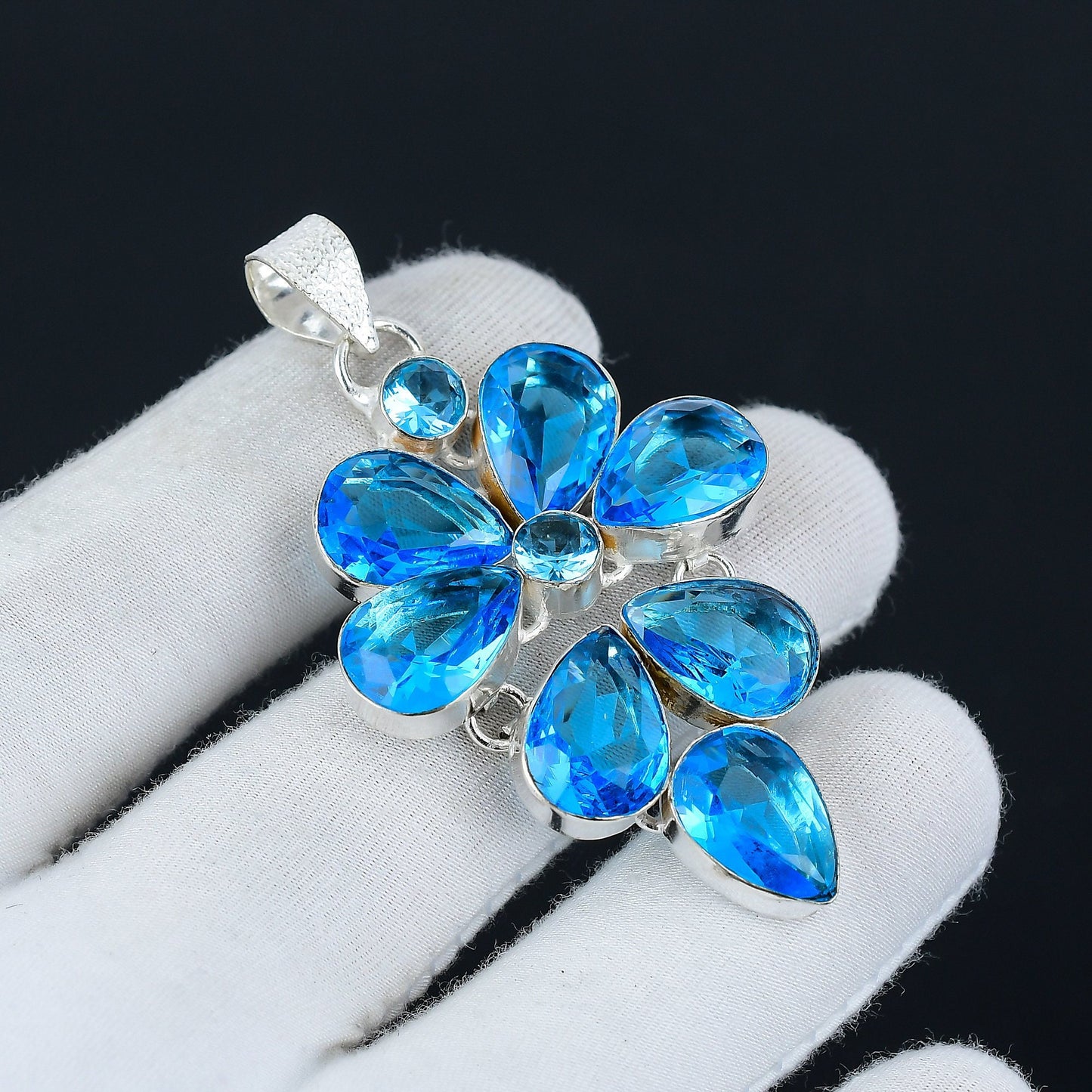 Blue Topaz Gemstone Pendant