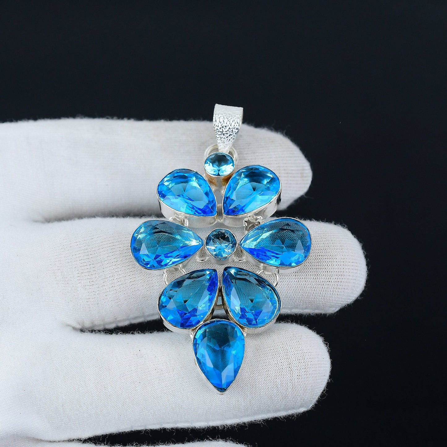 Blue Topaz Gemstone Pendant