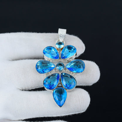 Blue Topaz Gemstone Pendant