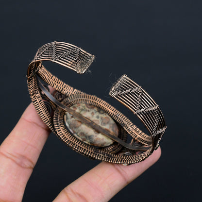 Green Asteroid Jasper Gemstone Bracelet