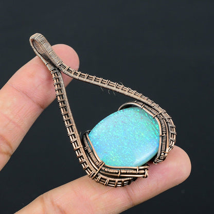 Multicolor Australian Triplet Opal Gemstone Pendant