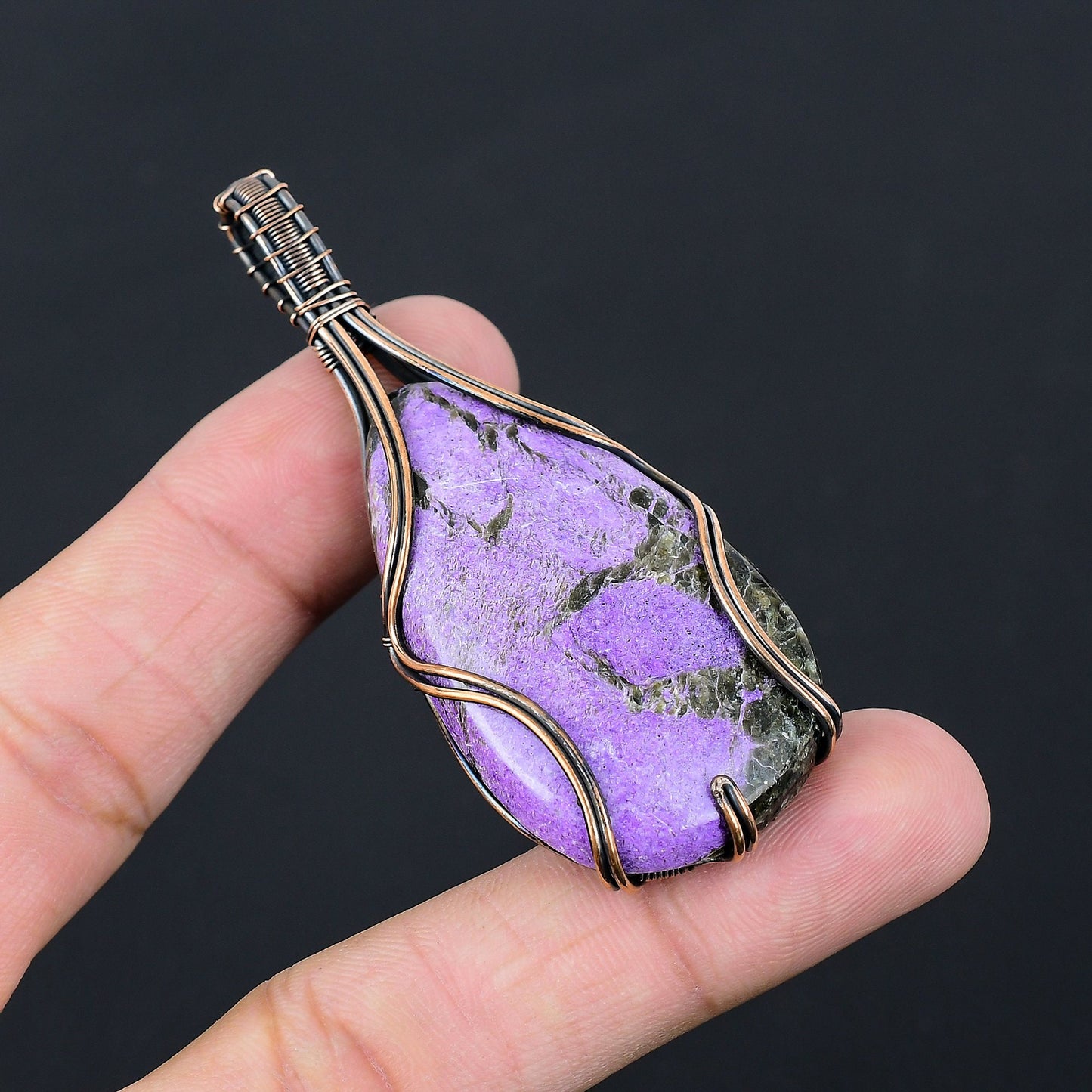 Purple Purpurite Gemstone Pendant