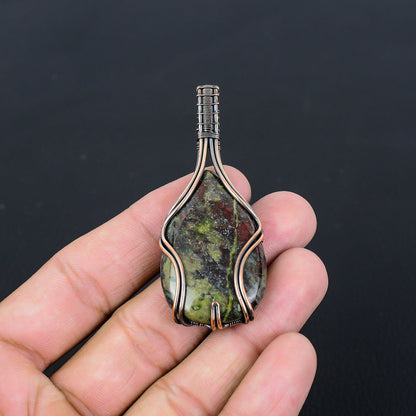 Green & Red Dragon Blood Gemstone Pendant
