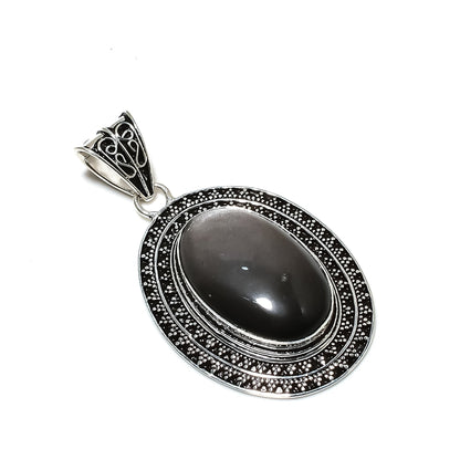 Silver Sheen Obsidian Gemstone Pendant