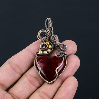 Red Fire Labradorite Gemstone Pendant