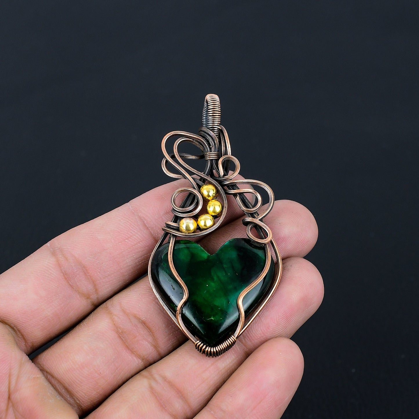 Green Labradorite Gemstone Pendant