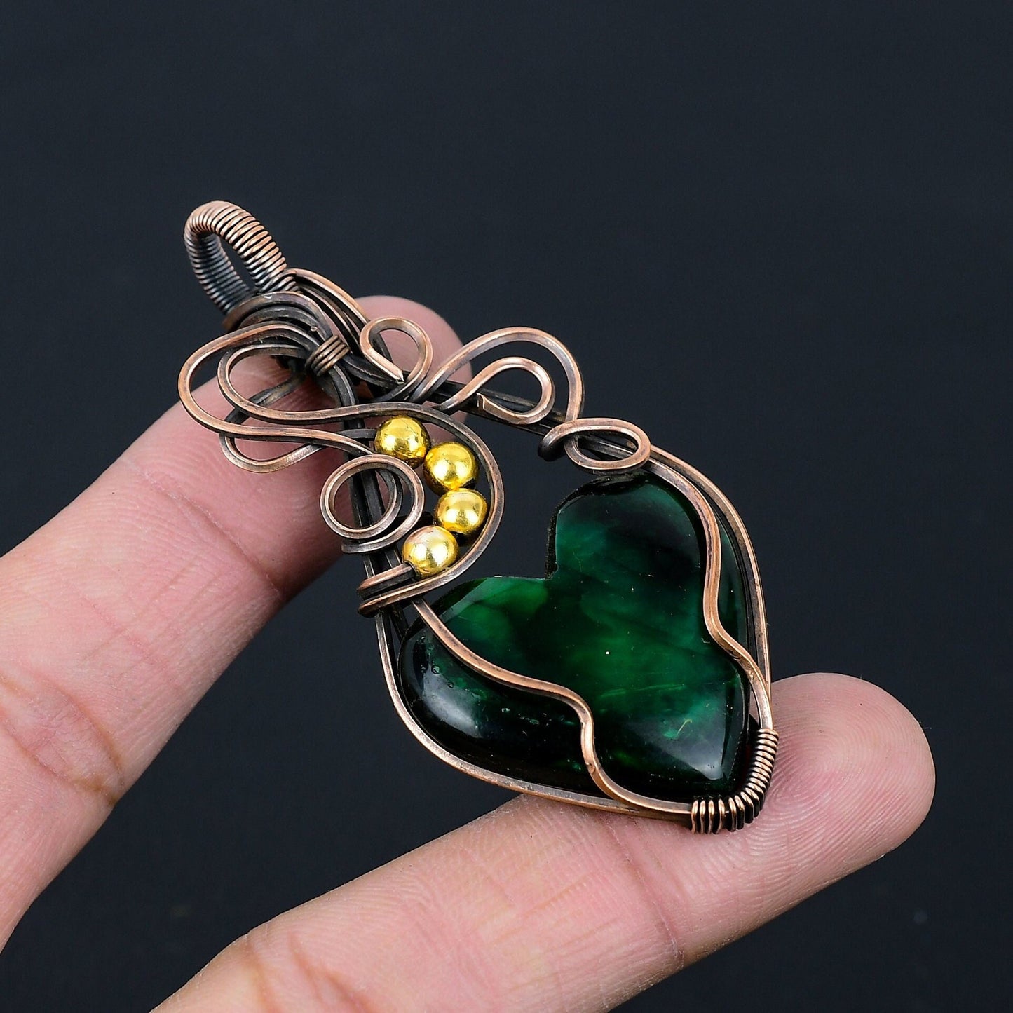 Green Labradorite Gemstone Pendant