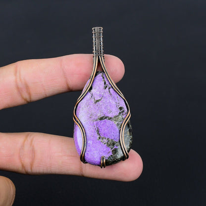 Purple Purpurite Gemstone Pendant
