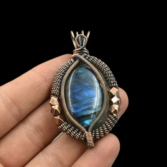 Blue Labradorite Gemstone Pendant
