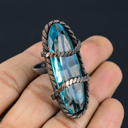 Blue Topaz Gemstone Ring