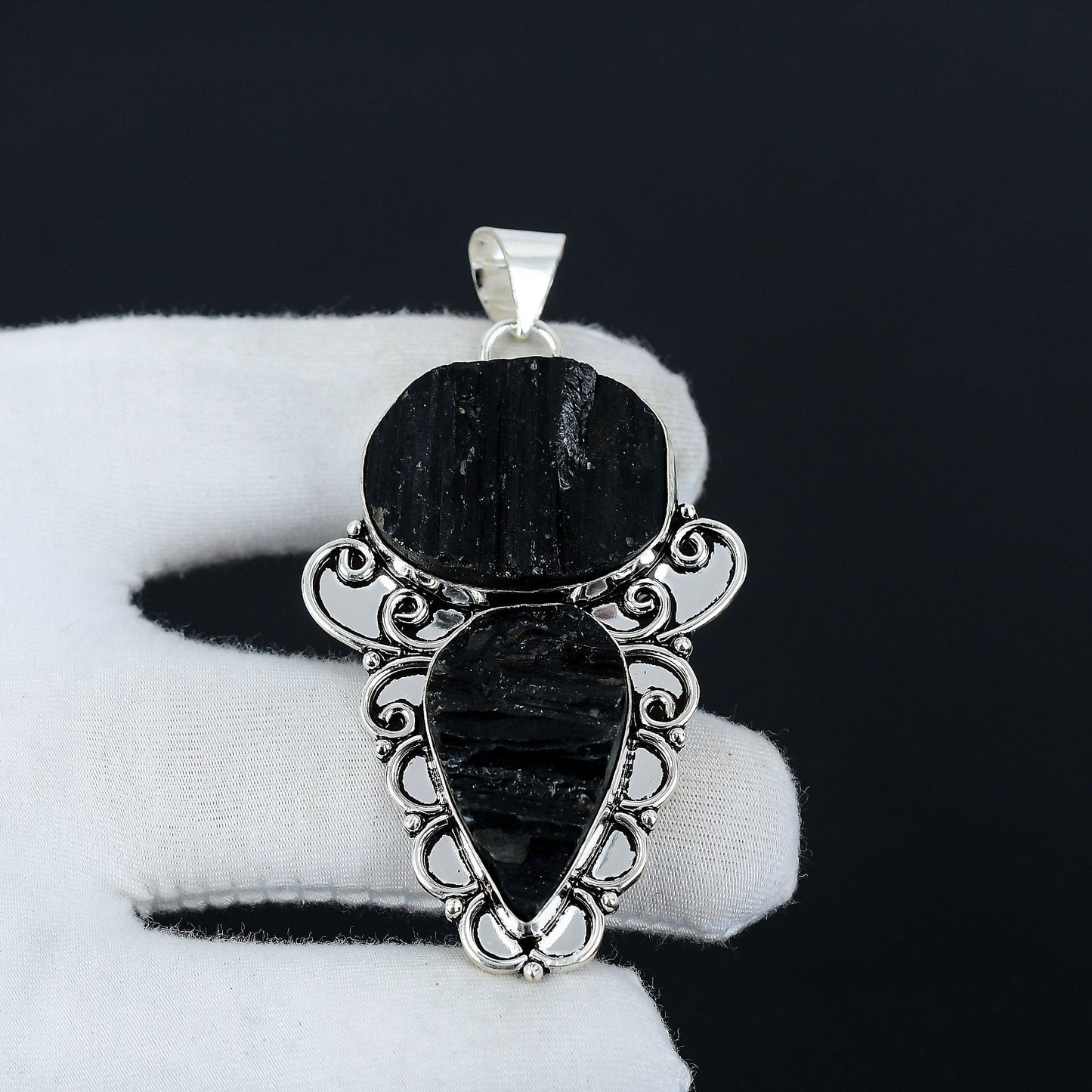 Black Tourmaline Gemstone Pendant