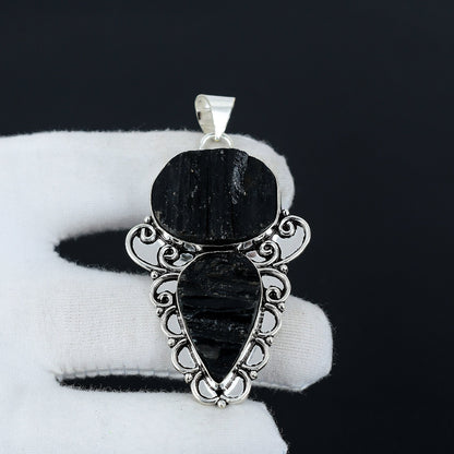 Black Tourmaline Gemstone Pendant