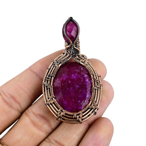 Kashmir Red Ruby Gemstone Pendant