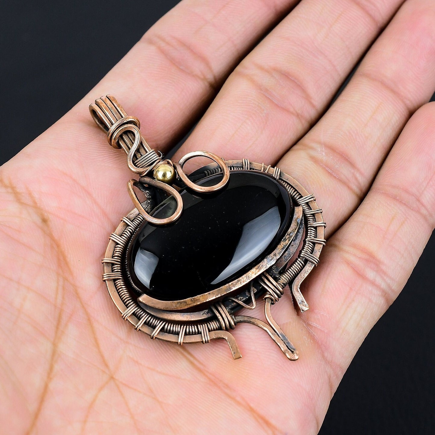 Black Onyx Gemstone Pendant
