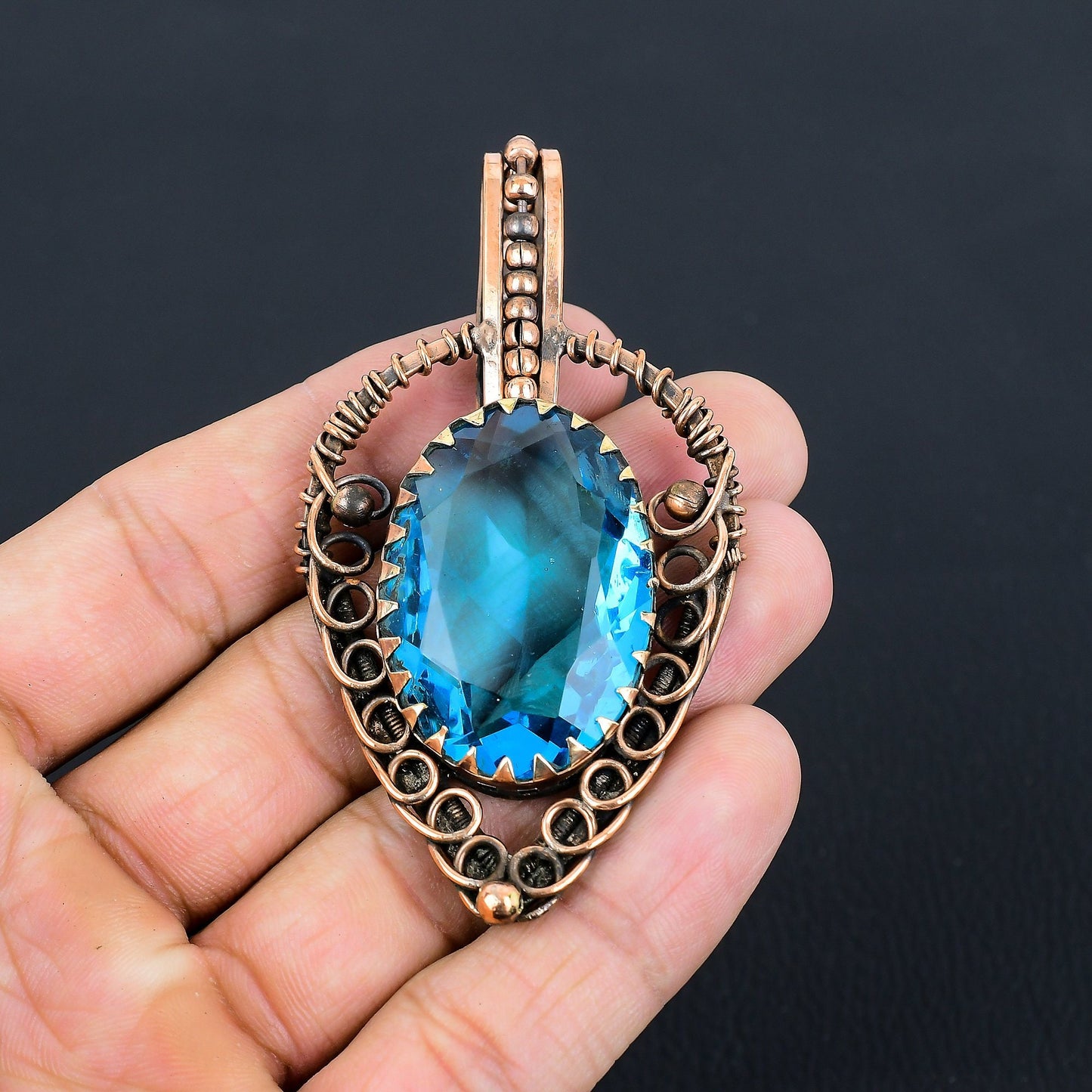 Blue Topaz Gemstone Pendant