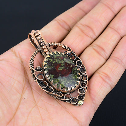 Green Bloodstone Gemstone Pendant