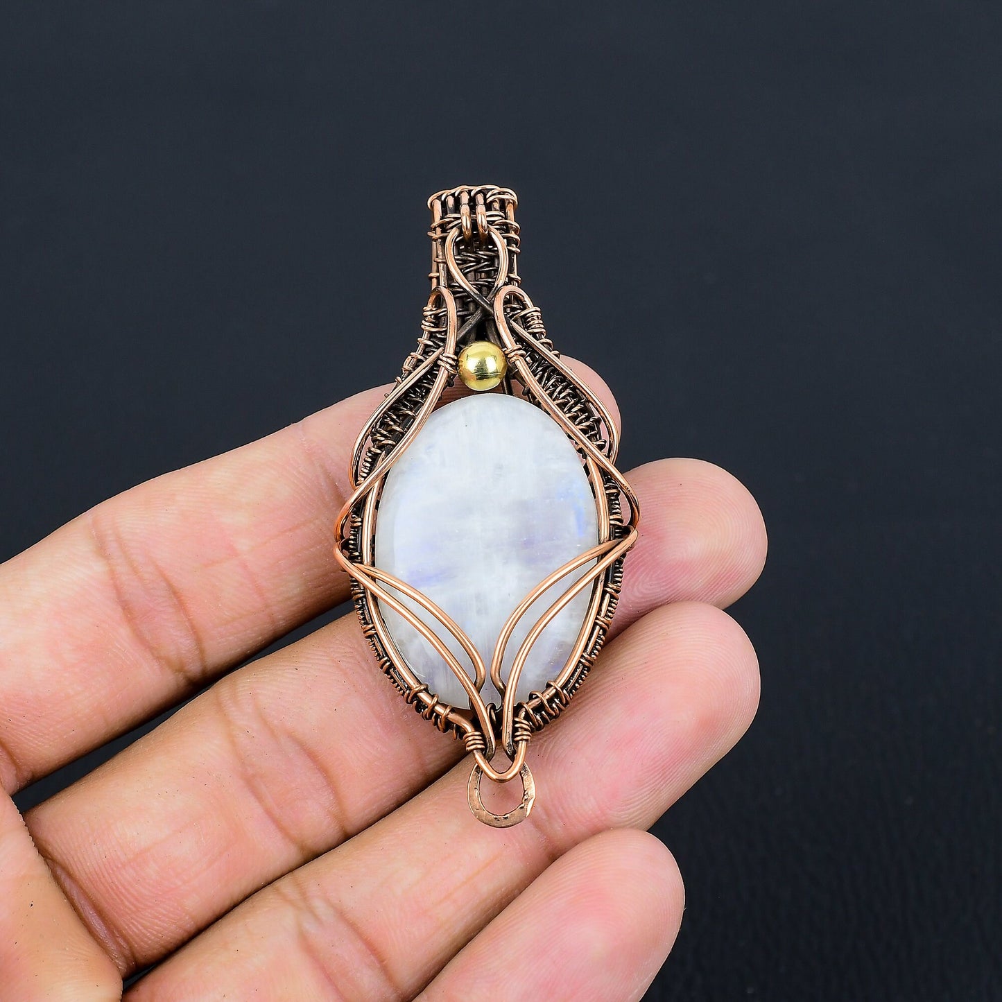 Rainbow Moonstone Gemstone Pendant