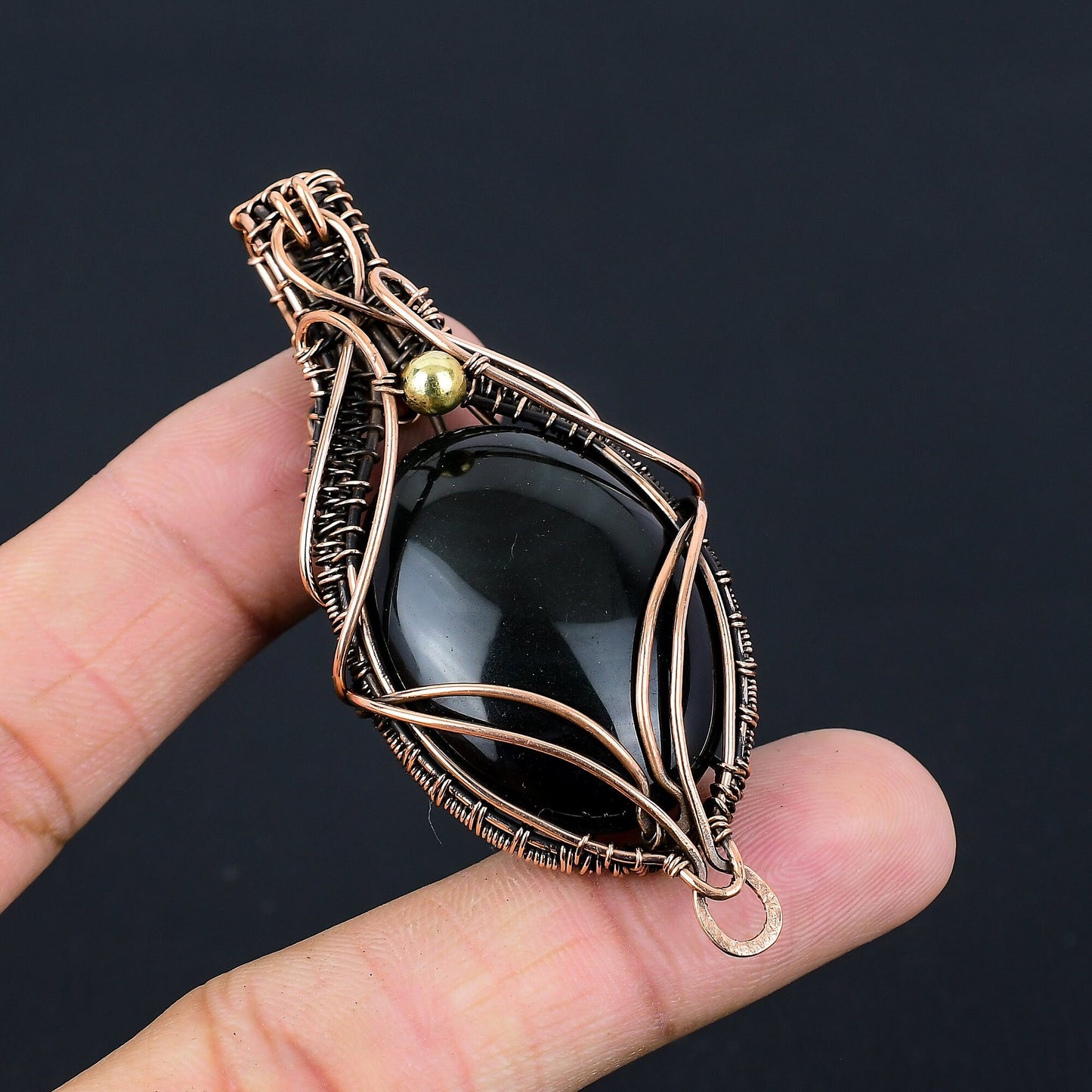 Black Onyx Gemstone Pendant