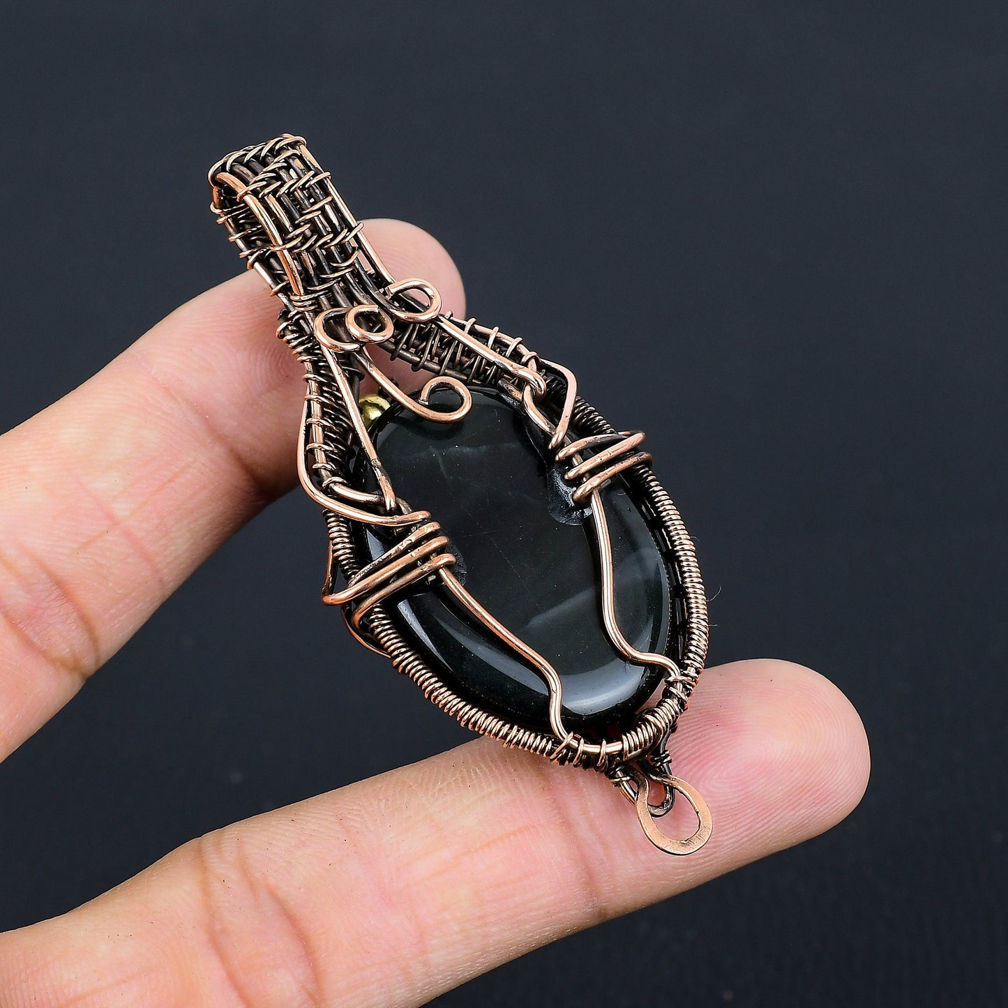 Black Onyx Gemstone Pendant