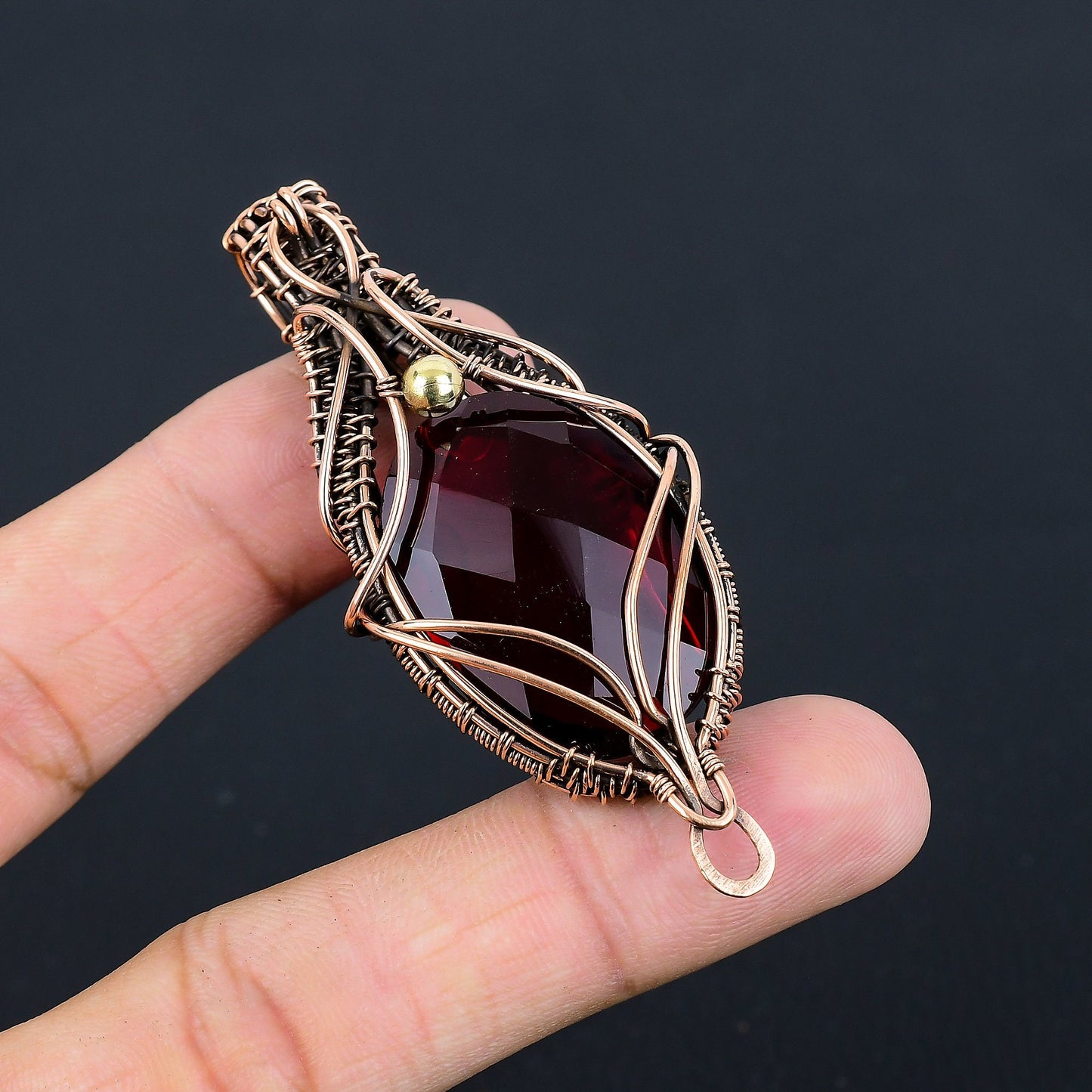 Red Garnet Gemstone Pendant