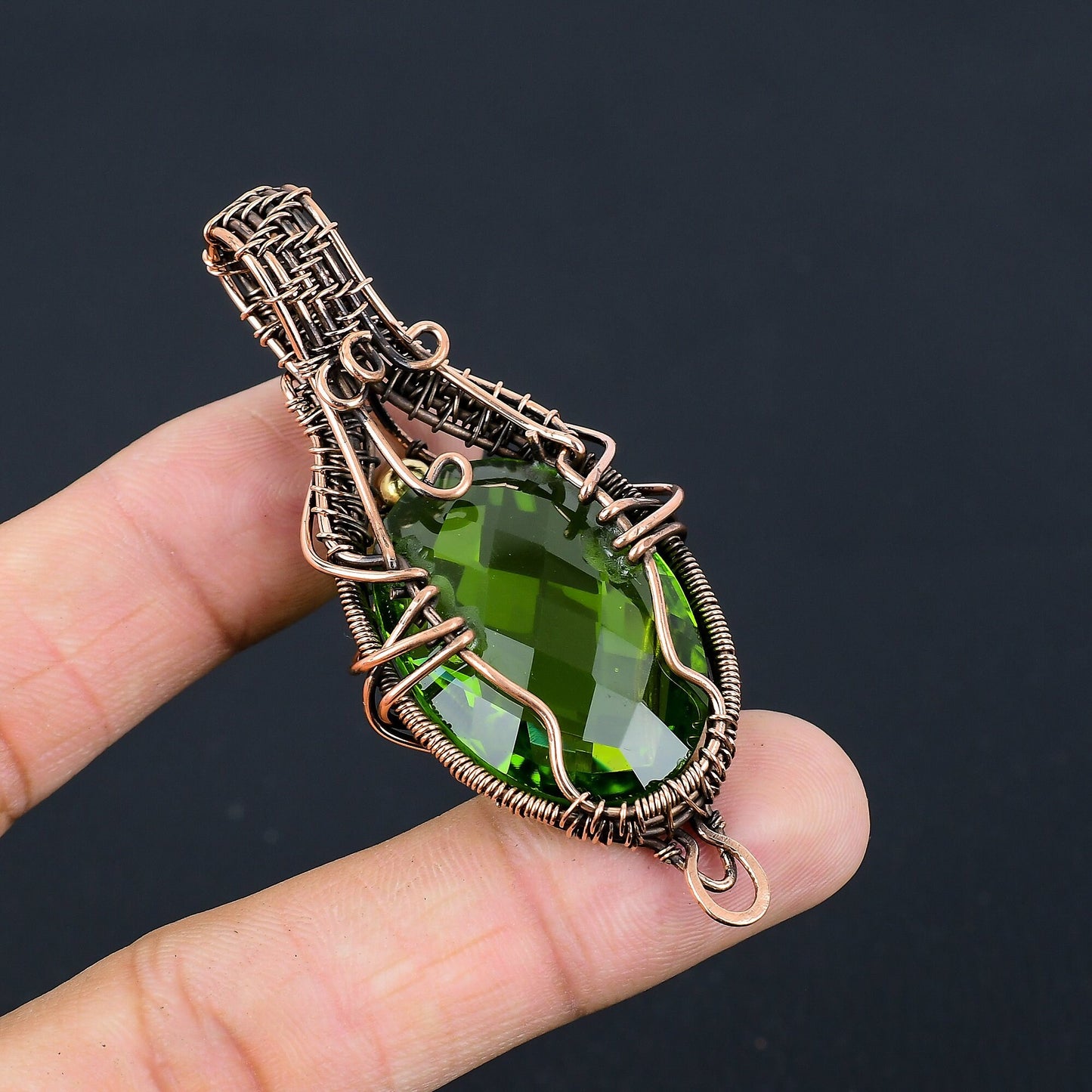 Green Peridot Gemstone Pendant