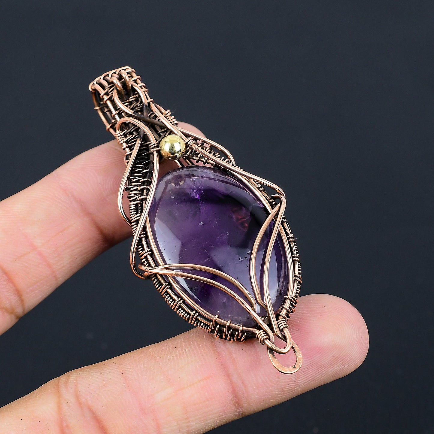 Purple Star Amethyst Gemstone Pendant