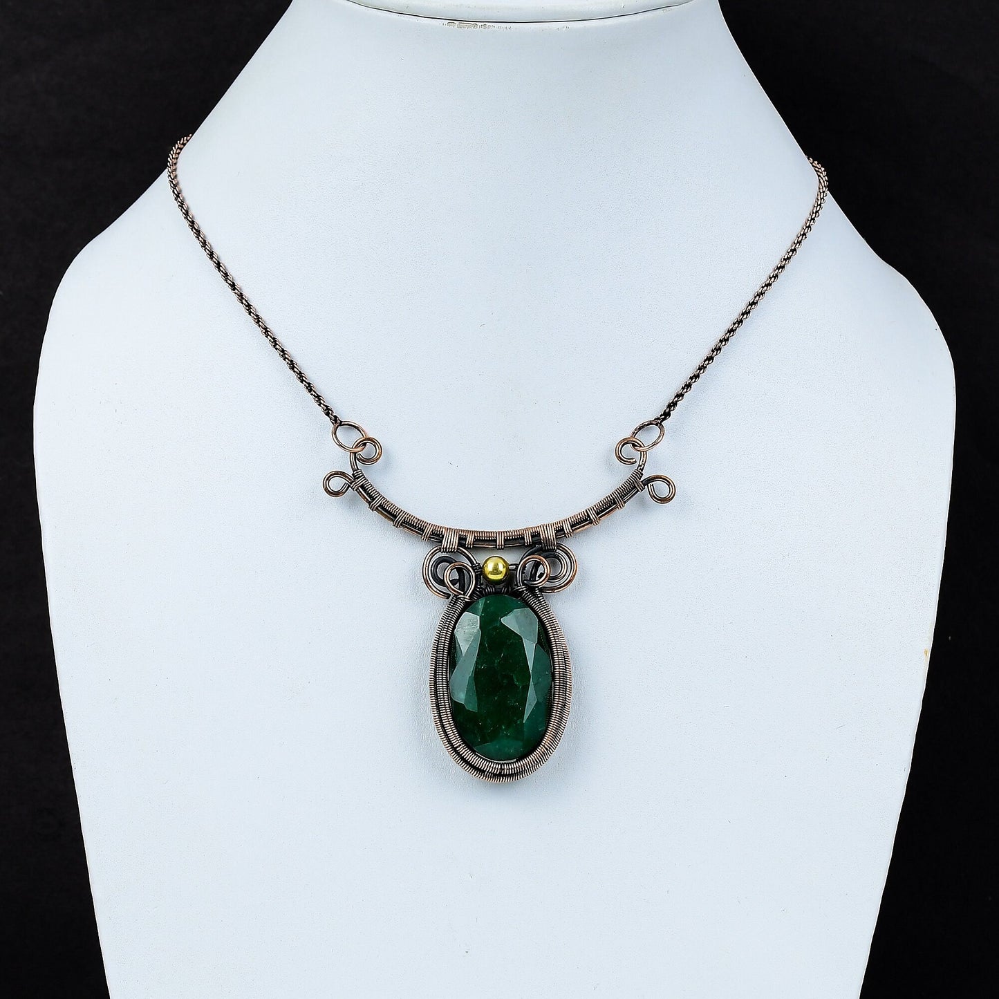 Green Emerald Gemstone Pendant