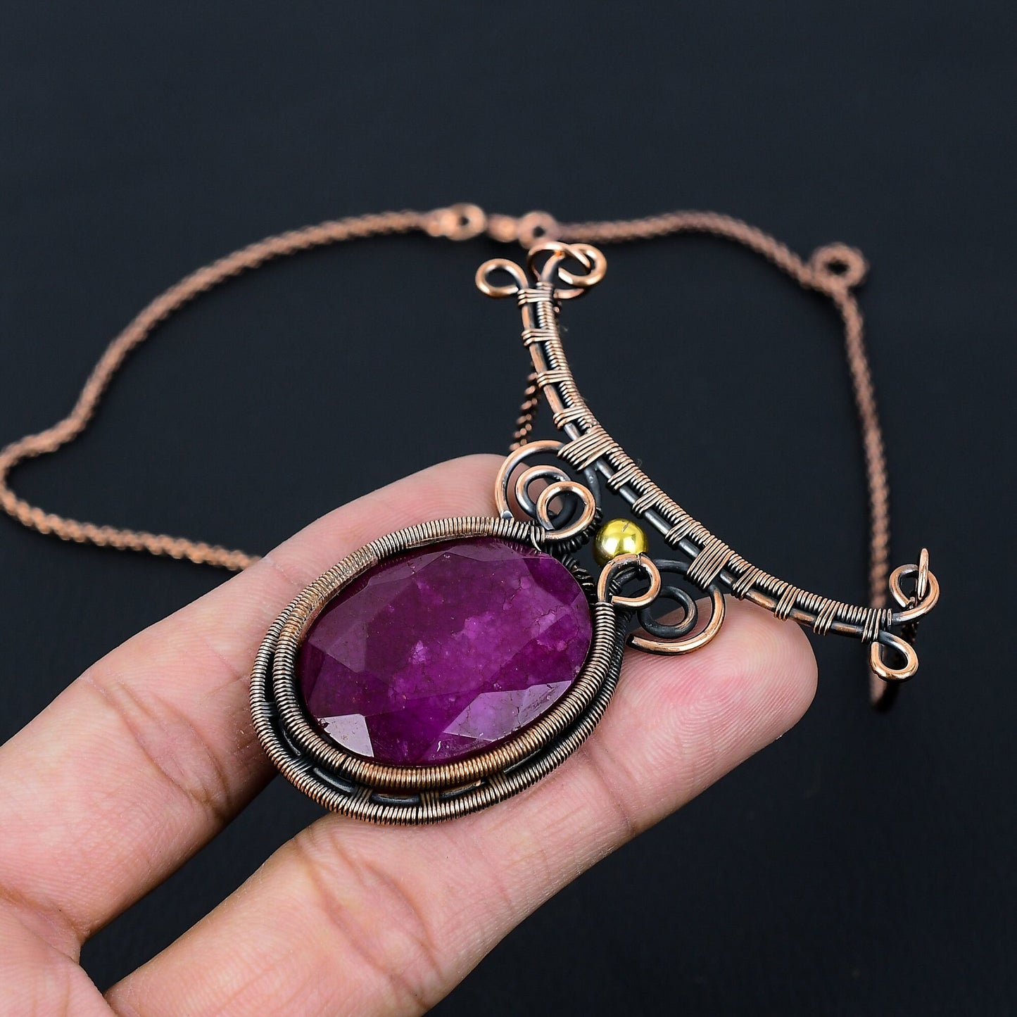 Red Ruby Gemstone Pendant