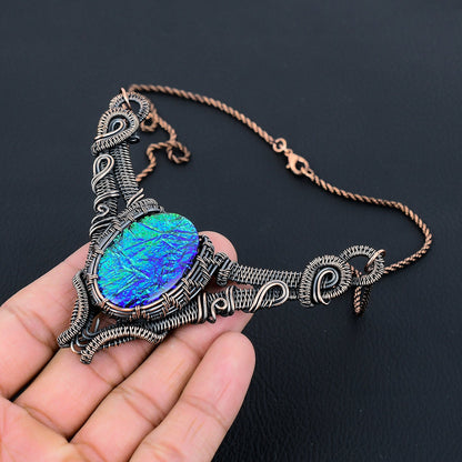 Multicolor Triplet Opal Gemstone Necklace