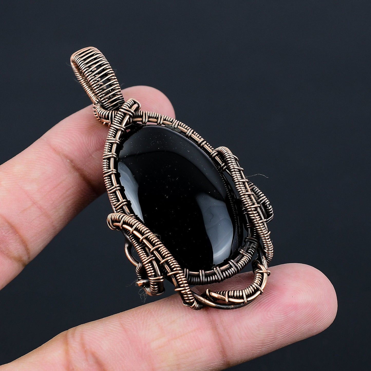Black Onyx Gemstone Pendant